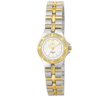 Женские кварцевые часы Invicta 0133 Wildflower с 3 ручными циферблатами из золота/нержавеющей стали