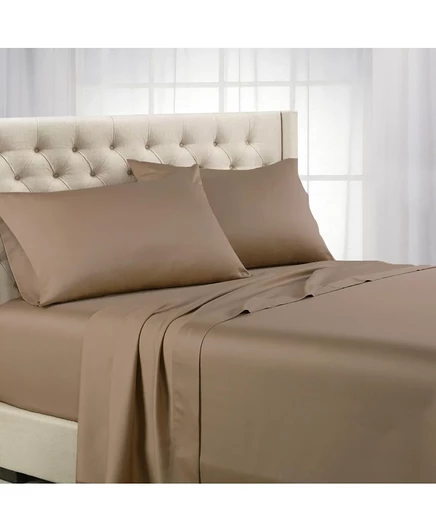 Комплект простыней Egyptian Linens, 600 нитей, коричневый