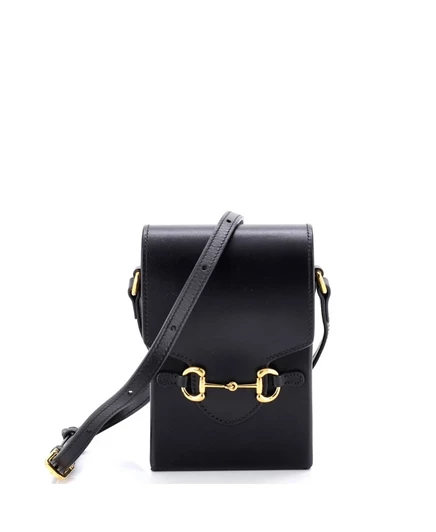 Женская сумка Pre-Owned Gucci Mini Horsebit 1955, черная