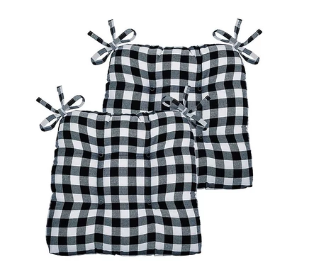 Подушки на стул Kate Aurora Country Living, 2 шт., черные