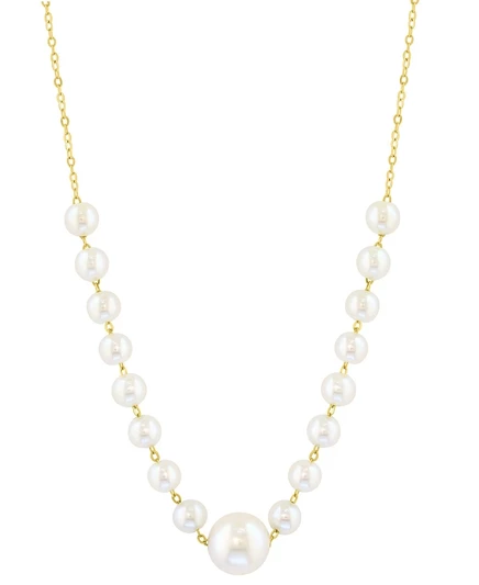 Колье EFFY из 14k золота с жемчугом 3,5–6,5 мм, 46 см