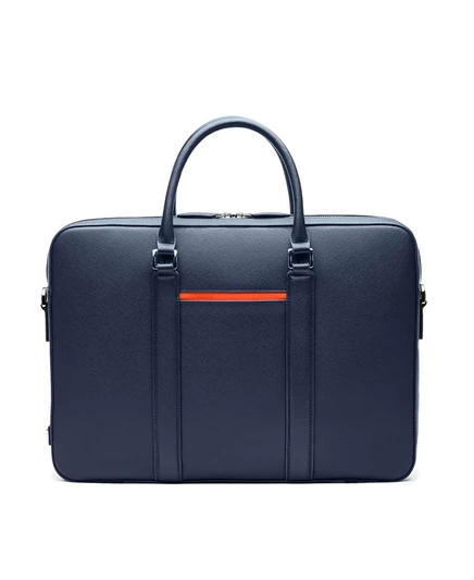 Мужской кожаный портфель MAVERICK & CO. Manhattan, синий