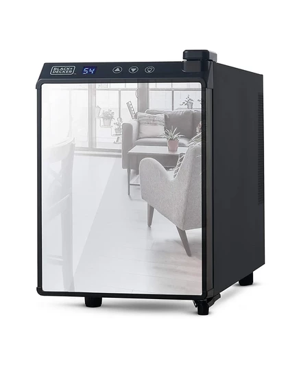 Винный шкаф BLACK+DECKER 6 бутылок с зеркальной дверцей, черный
