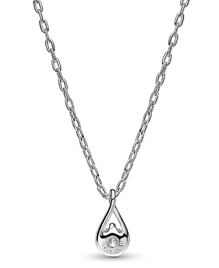 Ожерелье с бриллиантовой подвеской Pandora Infinite, выращенной в лаборатории sterling silver