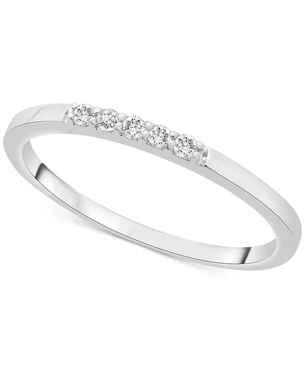 Кольцо Wrapped с 5 бриллиантами, белое золото 585