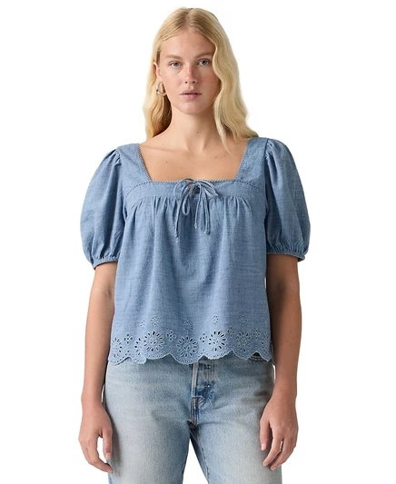 Женская блузка Levi's Darling с вырезной отделкой, синяя