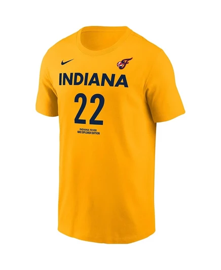 Футболка Nike Caitlin Clark Gold Indiana Fever с номером gold