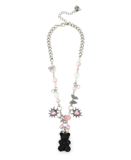 Колье Betsey Johnson с подвесками, разноцветное