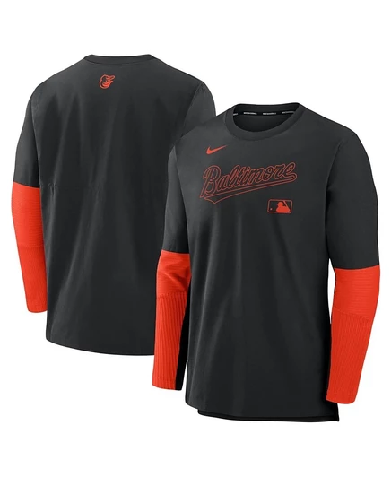 Мужская толстовка-пуловер Nike Baltimore Orioles, черно-оранжевая