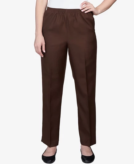 Женские брюки Alfred Dunner Classics Pull-On, коричневые