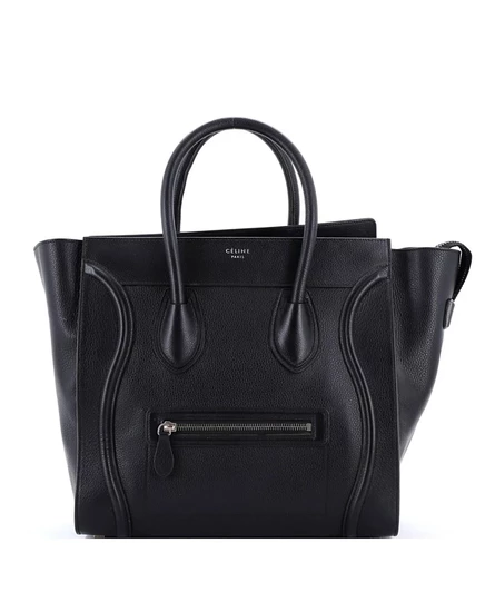 Женская сумка Celine Mini Luggage зернистая кожа, черная
