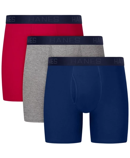 Мужские боксерские трусы-блендеры Hanes Ultimate Comfort Blend, 3 упаковки multi