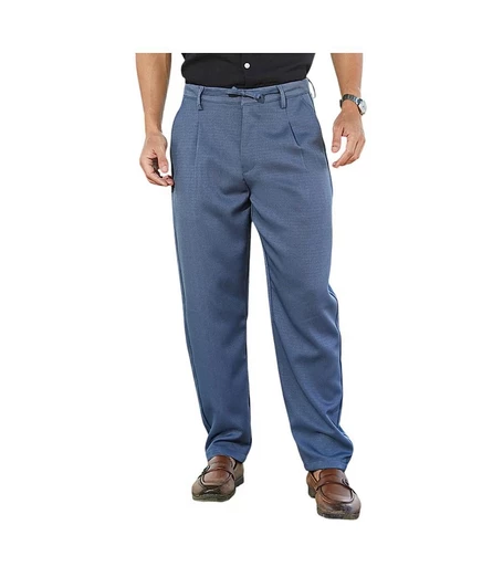 Мужские брюки Campus Sutra Tailored льняной смеси, голубые