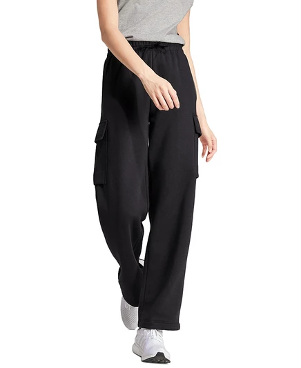 спортивные брюки-карго adidas Women's Essentials из флиса черного цвета