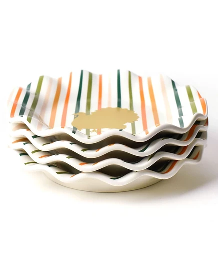 Набор салатных тарелок Coton Colors Turkey Stripes, 4 шт., мульти