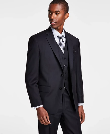 Мужской пиджак Michael Kors Classic-Fit шерстяной, черный