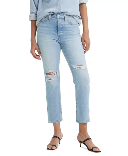  Женские укороченные джинсы Levi's прямого кроя с высокой посадкой struck by