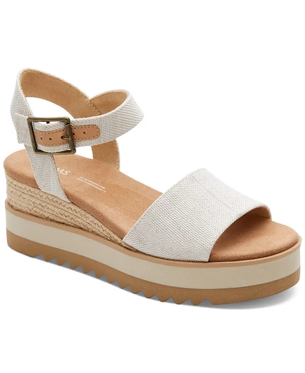 Женские босоножки TOMS Diana на танкетке, натуральные