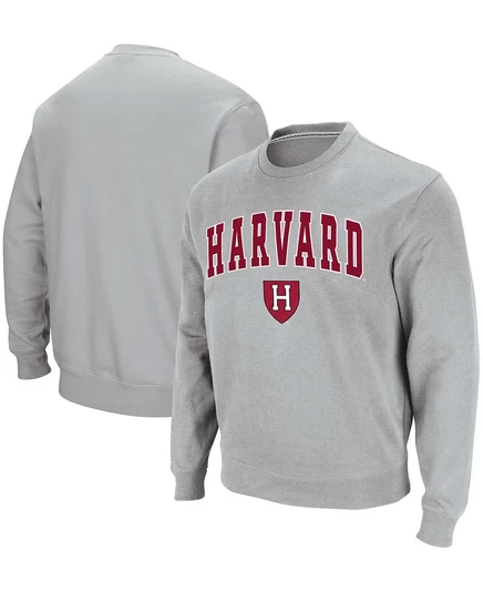 Толстовка-пуловер из саржи Colosseum с логотипом Harvard Crimson Team Tackle gray