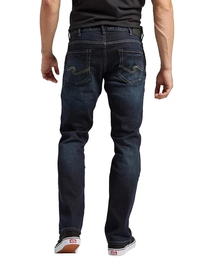 Мужские джинсы Silver Jeans Co Allan стрейч, темно-индиго