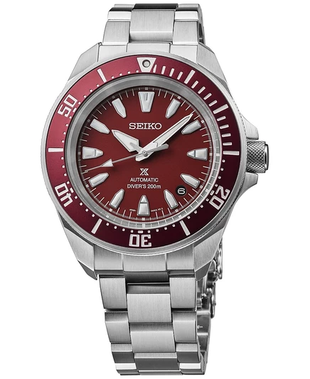 Мужские часы Seiko Prospex Diver 42 мм автомат, красный