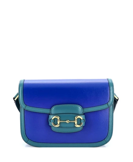 Женская сумка Pre-Owned Gucci Horsebit 1955, синяя