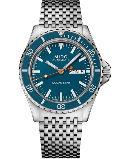 Мужские швейцарские автоматические часы Mido Ocean Star Tribute с 75-летним юбилеем, браслет из нержавеющей стали, серебро 41 мм