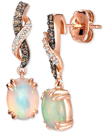 Серьги Le Vian с бриллиантами, неаполитанский опал