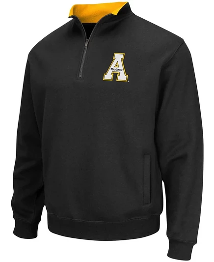Мужская куртка с логотипом Colosseum Appalachian State Mountaineers Tortugas с застежкой-молнией на четверть дюйма black
