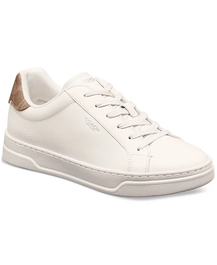 Женские кроссовки Coach High Line кожаные, меловые