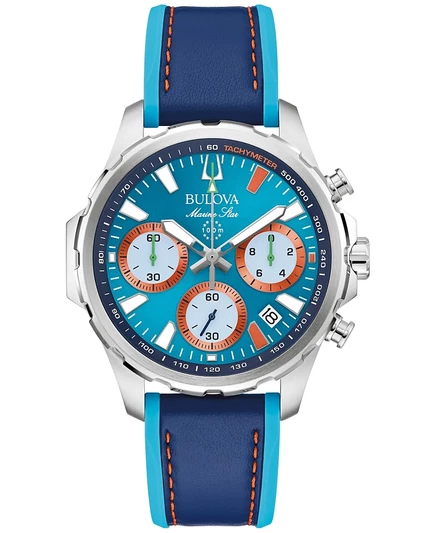 Мужские часы‑хронограф Bulova Marine Star E1 43 мм, двухцветные