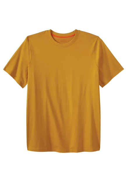 Футболка Boulder Creek Big & Tall от KingSize из джерси с круглым вырезом в супертяжелом весе golden tan