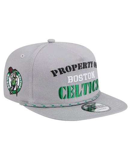 Мужская серая кепка-снэпбэк Boston Celtics новой эры, характерная для игроков в Гольф.