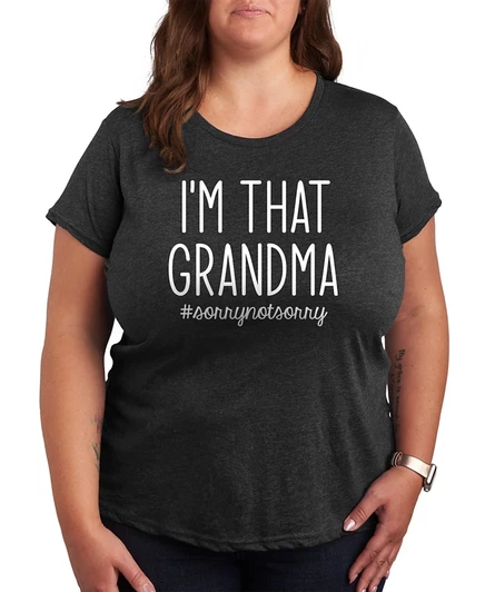 Женская футболка Hybrid Apparel плюс I'm That Grandma, серая