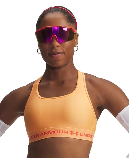Женский спортивный топ Under Armour Medium Impact, оранжевый/красный