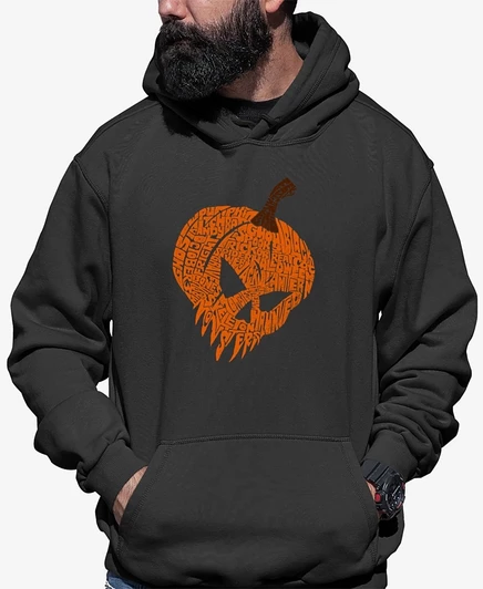 Мужская худи LA Pop Art Evil Pumpkin, серая