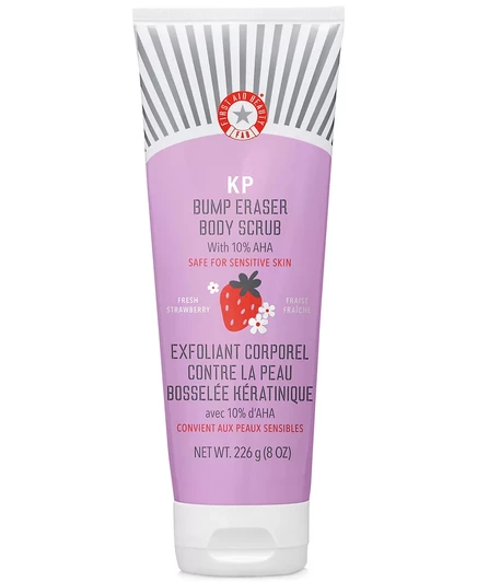 Скраб для тела First Aid Beauty KP Bump Eraser с 10 г свежей клубники, 8 унций.