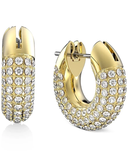 Серьги-кольца Dextera с золотым Паве и кристаллами Swarovski, 0,62 дюйма