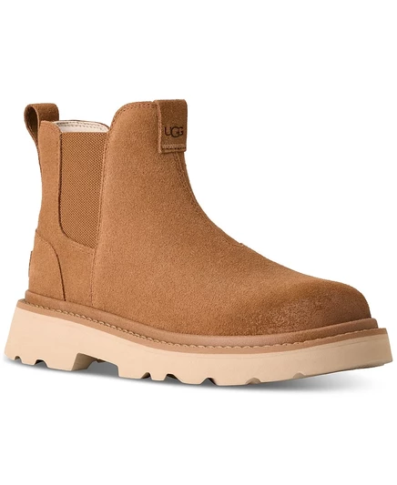 Мужские ботинки Ugg Chelsea Lug замшевые, коричневые