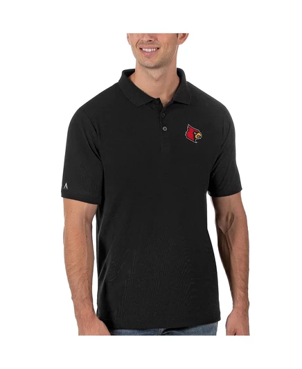 Мужская поло Antigua Louisville Cardinals Legacy пике, черная
