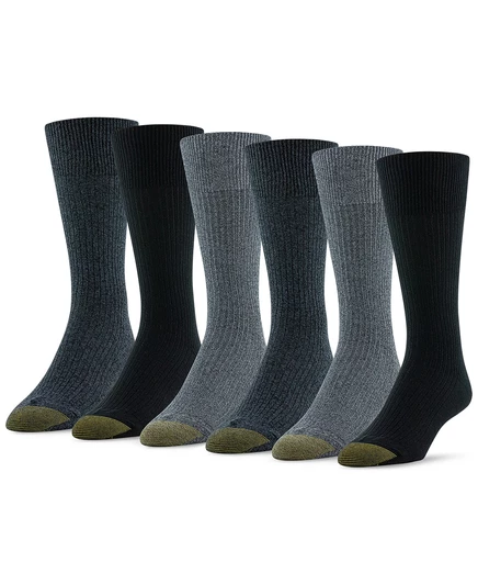 Мужские носки Gold Toe Stanton, 6 пар, серые