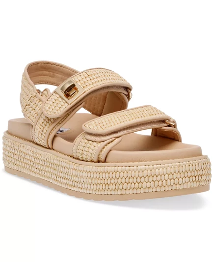  Женские босоножки на платформе и стельке Bigmona natural raffia