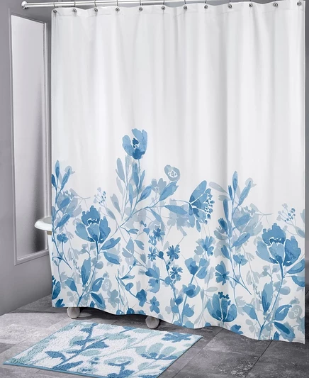 Шторка для душа IZOD Mystic Floral, 183×183 см, синяя