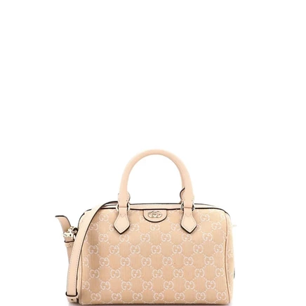 Женская сумка Boston Pre-Owned Gucci Ophidia, бежевая