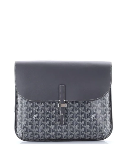 Женская сумка Goyard Coursier мессенджер, серая