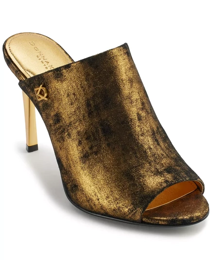  Женские туфли-лодочки Donna без застежки Mule black, gold