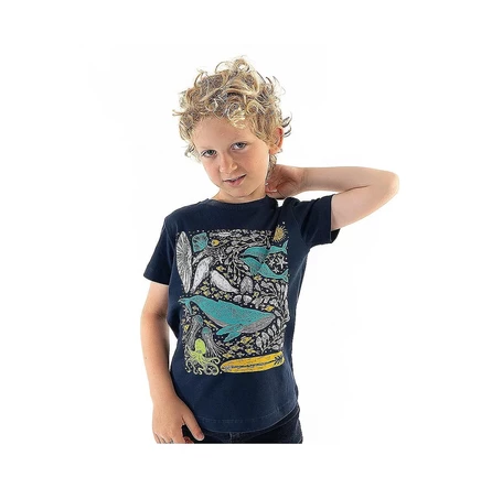 Футболка Mightly Mightly Girls Fair Trade из органического хлопка с графическим рисунком и коротким рукавом, 2 упаковки under the sea