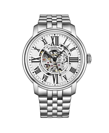 Мужские часы Stuhrling Atrium 4031, 42 мм, серебристые