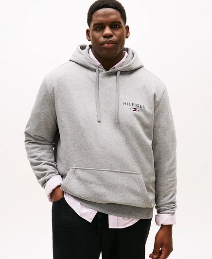 Мужское худи Tommy Hilfiger Big & Tall, серое