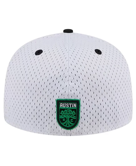Мужская кепка New Era 59FIFTY Austin FC с сеткой, белая